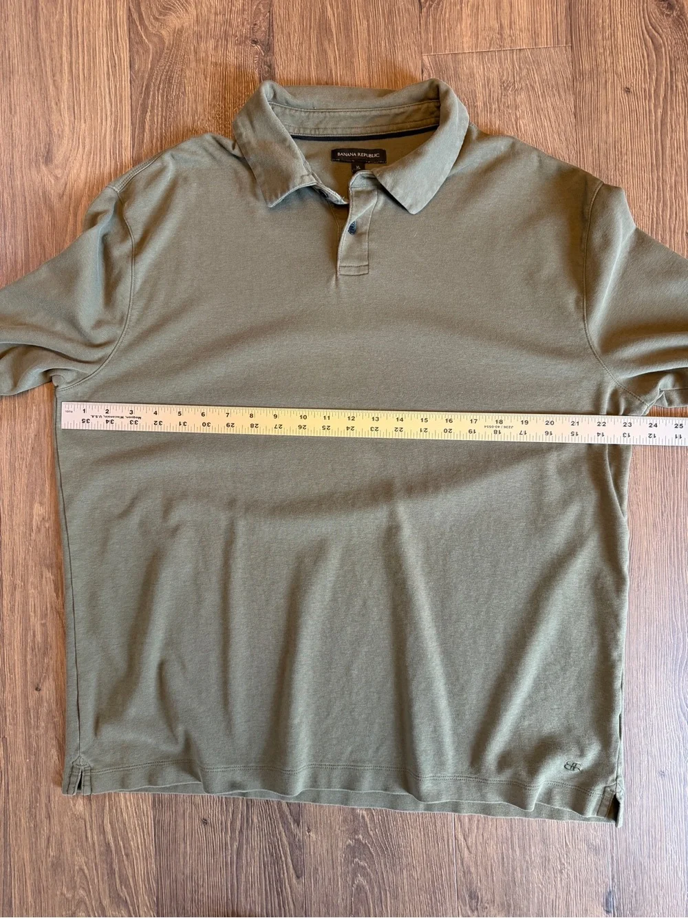 Banana Republic Olive Green Long Sleeve Polo Shirt Men’s XL 100% Cotton